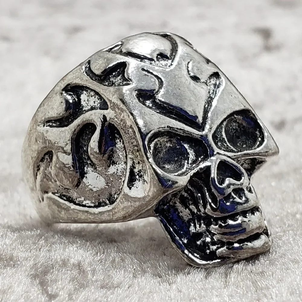 P00031 Stainless Men women Punk Design Skull Biker Ring